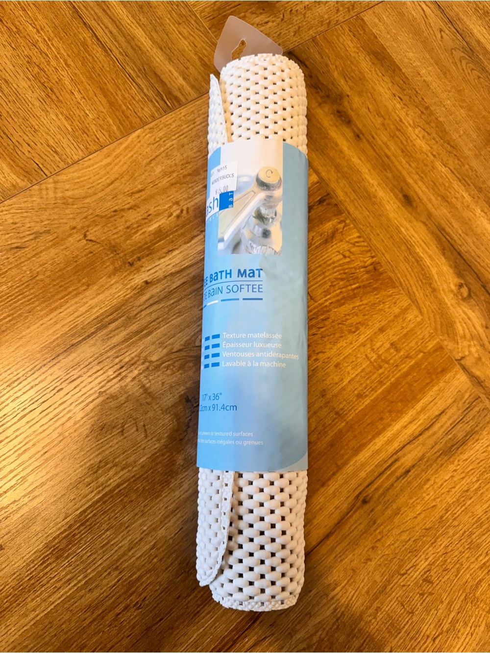 White Non-Slip Bath Mat